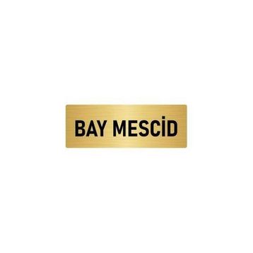 Özarslan Dizayn Departman Kapı İsimliği Mescid 5x20 cm Altın Renk Metal Yönlendirme Levhası