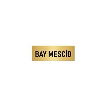 Özarslan Dizayn Departman Kapı İsimliği Mescid 5x20 cm Altın Renk Metal Yönlendirme Levhası