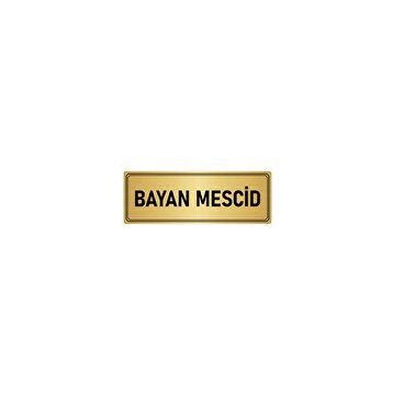 Özarslan Dizayn Departman Kapı İsimliği Mescid 5x20 cm Altın Renk Metal Yönlendirme Levhası