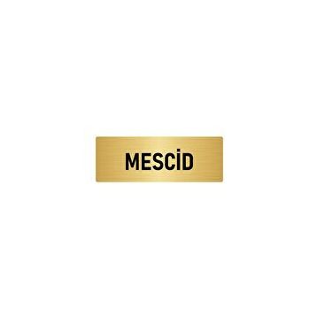 Özarslan Dizayn Departman Kapı İsimliği Mescid 5x20 cm Altın Renk Metal Yönlendirme Levhası