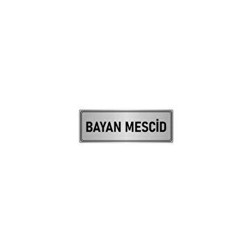 Özarslan Dizayn Departman Kapı İsimliği Mescid 5x20 cm Gümüş Renk Metal Yönlendirme Levhası