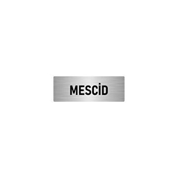 Özarslan Dizayn Departman Kapı İsimliği Mescid 5x20 cm Gümüş Renk Metal Yönlendirme Levhası