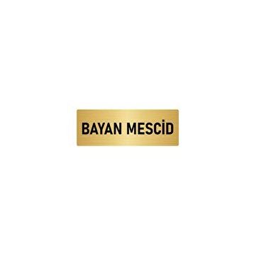 Özarslan Dizayn Departman Kapı İsimliği Mescid 7x20 cm Altın Renk Metal Yönlendirme Levhası
