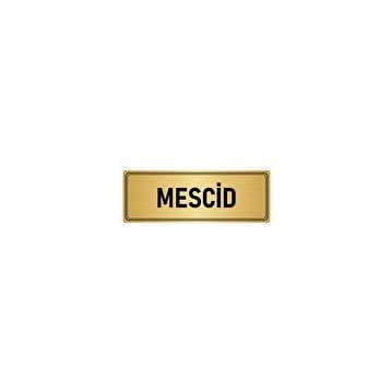 Özarslan Dizayn Departman Kapı İsimliği Mescid 7x20 cm Altın Renk Metal Yönlendirme Levhası