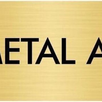 Özarslan Dizayn Departman Kapı İsimliği Metal Atık 10x20 cm Altın Renk Metal Yönlendirme Levhası