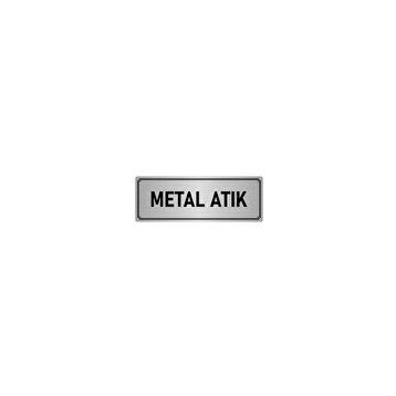 Özarslan Dizayn Departman Kapı İsimliği Metal Atık 10x20 cm Gümüş Renk Metal Yönlendirme Levhası