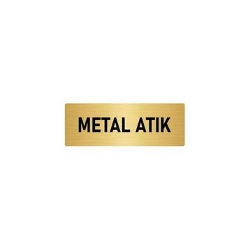 Özarslan Dizayn Departman Kapı İsimliği Metal Atık 5x20 cm Altın Renk Metal Yönlendirme Levhası