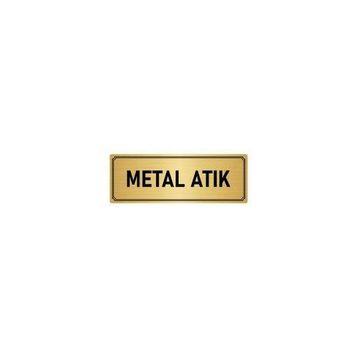 Özarslan Dizayn Departman Kapı İsimliği Metal Atık 7x20 cm Altın Renk Metal Yönlendirme Levhası