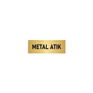 Özarslan Dizayn Departman Kapı İsimliği Metal Atık 7x20 cm Altın Renk Metal Yönlendirme Levhası