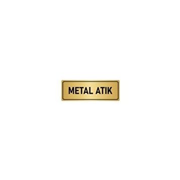 Özarslan Dizayn Departman Kapı İsimliği Metal Atık 7x20 cm Altın Renk Metal Yönlendirme Levhası
