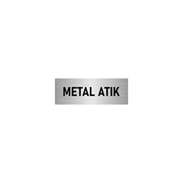 Özarslan Dizayn Departman Kapı İsimliği Metal Atık 7x20 cm Gümüş Renk Metal Yönlendirme Levhası