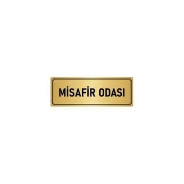 Özarslan Dizayn Departman Kapı İsimliği Misafir Odası 5x20 cm Altın Renk Metal Yönlendirme Levhası