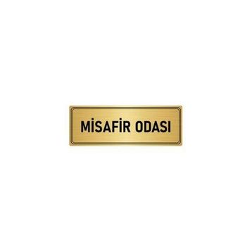Özarslan Dizayn Departman Kapı İsimliği Misafir Odası 5x20 cm Altın Renk Metal Yönlendirme Levhası