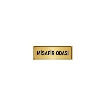 Özarslan Dizayn Departman Kapı İsimliği Misafir Odası 5x20 cm Altın Renk Metal Yönlendirme Levhası