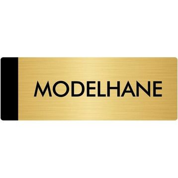 Özarslan Dizayn Departman Kapı İsimliği Modelhane 7x20 cm Altın Renk Metal Yönlendirme Levhası