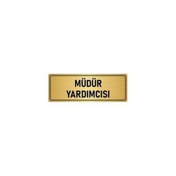 Özarslan Dizayn Departman Kapı İsimliği Müdür Yardımcısı 10x20 cm Altın Renk Metal Yönlendirme Levhası