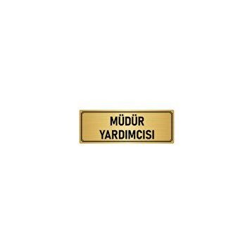 Özarslan Dizayn Departman Kapı İsimliği Müdür Yardımcısı 10x20 cm Altın Renk Metal Yönlendirme Levhası