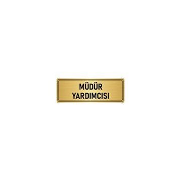 Özarslan Dizayn Departman Kapı İsimliği Müdür Yardımcısı 10x20 cm Altın Renk Metal Yönlendirme Levhası