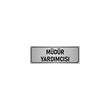 Özarslan Dizayn Departman Kapı İsimliği Müdür Yardımcısı 10x20 cm Gümüş Renk Metal Yönlendirme Levhası