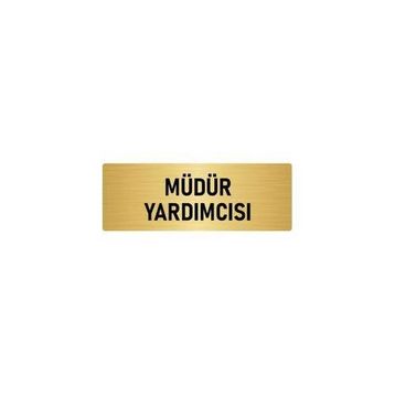 Özarslan Dizayn Departman Kapı İsimliği Müdür Yardımcısı 5x20 cm Altın Renk Metal Yönlendirme Levhası