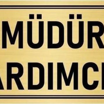 Özarslan Dizayn Departman Kapı İsimliği Müdür Yardımcısı 5x20 cm Altın Renk Metal Yönlendirme Levhası