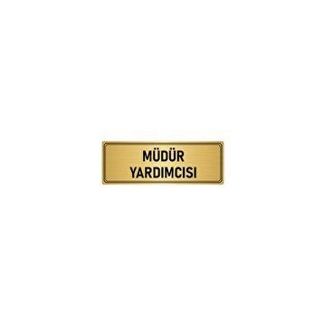 Özarslan Dizayn Departman Kapı İsimliği Müdür Yardımcısı 7x20 cm Altın Renk Metal Yönlendirme Levhası