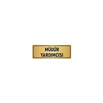 Özarslan Dizayn Departman Kapı İsimliği Müdür Yardımcısı 7x20 cm Altın Renk Metal Yönlendirme Levhası