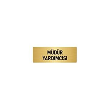 Özarslan Dizayn Departman Kapı İsimliği Müdür Yardımcısı 7x20 cm Altın Renk Metal Yönlendirme Levhası