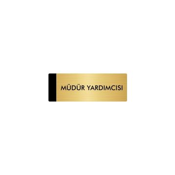 Özarslan Dizayn Departman Kapı İsimliği Müdür Yardımcısı 7x20 cm Altın Renk Metal Yönlendirme Levhası