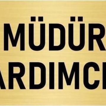 Özarslan Dizayn Departman Kapı İsimliği Müdür Yardımcısı 7x20 cm Altın Renk Metal Yönlendirme Levhası
