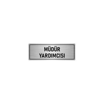 Özarslan Dizayn Departman Kapı İsimliği Müdür Yardımcısı 7x20 cm Gümüş Renk Metal Yönlendirme Levhası