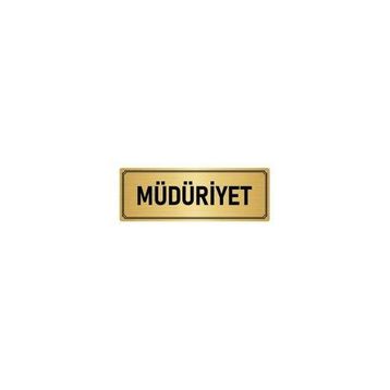 Özarslan Dizayn Departman Kapı İsimliği Müdüriyet 10x20 cm Altın Renk Metal Yönlendirme Levhası