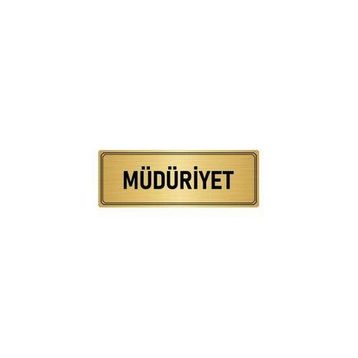 Özarslan Dizayn Departman Kapı İsimliği Müdüriyet 10x20 cm Altın Renk Metal Yönlendirme Levhası