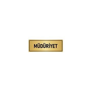 Özarslan Dizayn Departman Kapı İsimliği Müdüriyet 10x20 cm Altın Renk Metal Yönlendirme Levhası