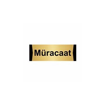 Özarslan Dizayn Departman Kapı İsimliği Müracaat 5x20 cm Altın Renk Metal Yönlendirme Levhası