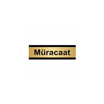 Özarslan Dizayn Departman Kapı İsimliği Müracaat 5x20 cm Altın Renk Metal Yönlendirme Levhası