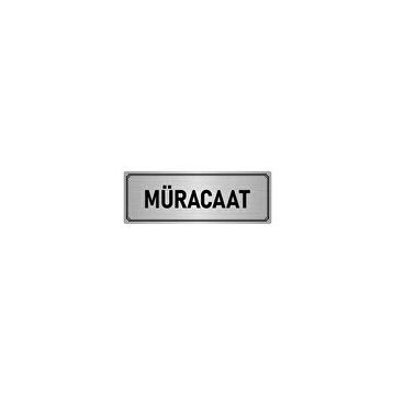 Özarslan Dizayn Departman Kapı İsimliği Müracaat 5x20 cm Gümüş Renk Metal Yönlendirme Levhası
