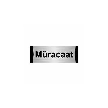 Özarslan Dizayn Departman Kapı İsimliği Müracaat 5x20 cm Gümüş Renk Metal Yönlendirme Levhası