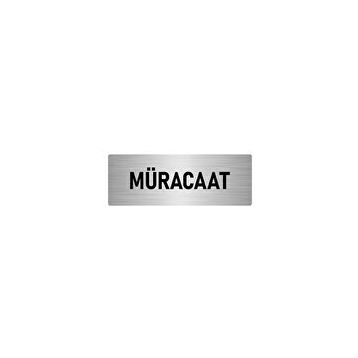 Özarslan Dizayn Departman Kapı İsimliği Müracaat 7x20 cm Gümüş Renk Metal Yönlendirme Levhası