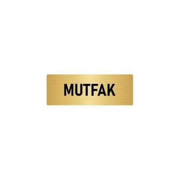 Özarslan Dizayn Departman Kapı İsimliği Mutfak 5x20 cm Altın Renk Metal Yönlendirme Levhası