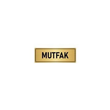 Özarslan Dizayn Departman Kapı İsimliği Mutfak 5x20 cm Altın Renk Metal Yönlendirme Levhası