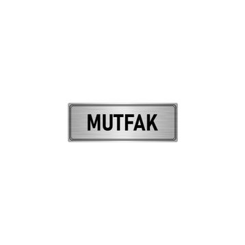 Özarslan Dizayn Departman Kapı İsimliği Mutfak 5x20 cm Gümüş Renk Metal Yönlendirme Levhası