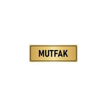 Özarslan Dizayn Departman Kapı İsimliği Mutfak 7x20 cm Altın Renk Metal Yönlendirme Levhası