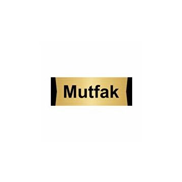 Özarslan Dizayn Departman Kapı İsimliği Mutfak 7x20 cm Altın Renk Metal Yönlendirme Levhası