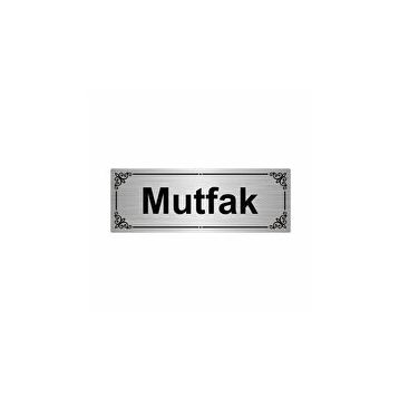 Özarslan Dizayn Departman Kapı İsimliği Mutfak 7x20 cm Gümüş Renk Metal Yönlendirme Levhası