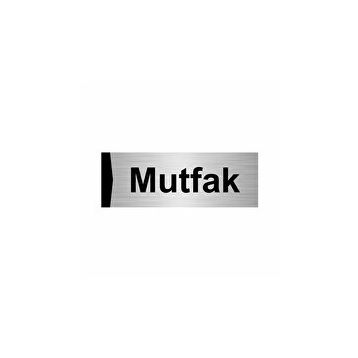 Özarslan Dizayn Departman Kapı İsimliği Mutfak 7x20 cm Gümüş Renk Metal Yönlendirme Levhası