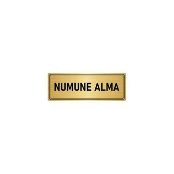 Özarslan Dizayn Departman Kapı İsimliği Numune 7x20 cm Altın Renk Metal Yönlendirme Levhası