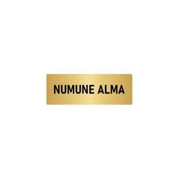 Özarslan Dizayn Departman Kapı İsimliği Numune 7x20 cm Altın Renk Metal Yönlendirme Levhası