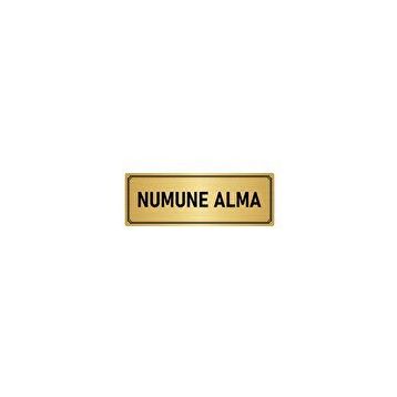 Özarslan Dizayn Departman Kapı İsimliği Numune 7x20 cm Altın Renk Metal Yönlendirme Levhası