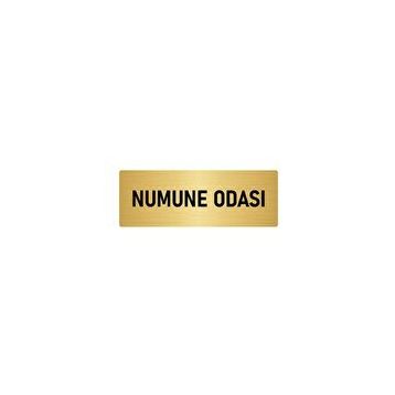 Özarslan Dizayn Departman Kapı İsimliği Numune Odası 10x20 cm Altın Renk Metal Yönlendirme Levhası